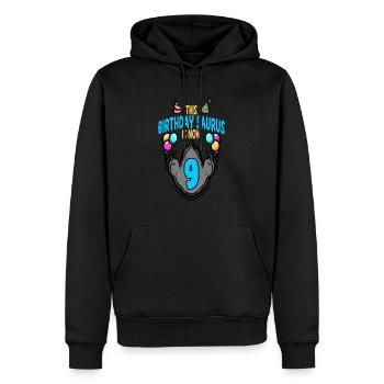 Ce Saurus est le 9e anniversaire de l'empreinte de dinosaure - Sweat à capuche Premium bio Homme - noir - Devant - Nico (187cm)