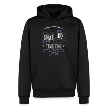 apesanteur drôle astronomie geek astrophysique - Sweat à capuche Premium bio Homme - noir - Devant - Nico (187cm)