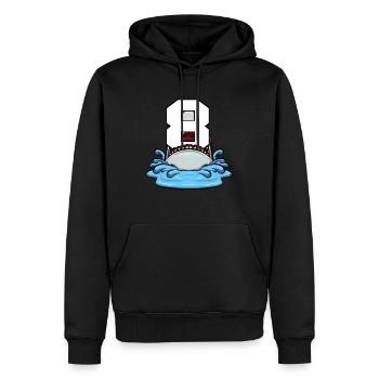Sea Animals Birthday Kids Shark 8th Birthday - Men’s Premium Organic Hoodie - black - Front - Nico (187cm)
