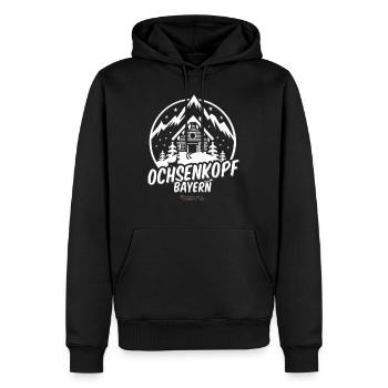 Ochsenkopf Bayern Skigebiet - Männer Premium Bio Hoodie - Schwarz - Vorne - Nico (187cm)
