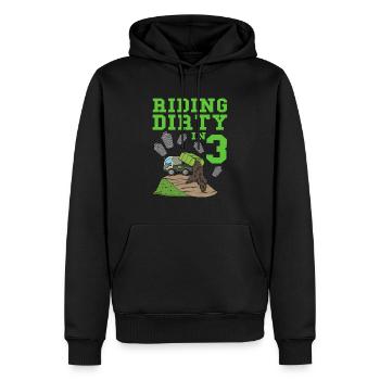 Garbage Truck Birthday Kids Boy 3rd Birthday Party - Men’s Premium Organic Hoodie - black - Front - Nico (187cm)