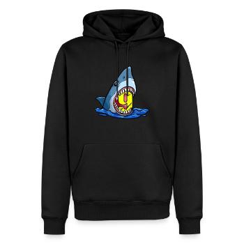 Meerestiere Geburtstag Kinder Hai 9. Geburtstag - Männer Premium Bio Hoodie - Schwarz - Vorne - Nico (187cm)