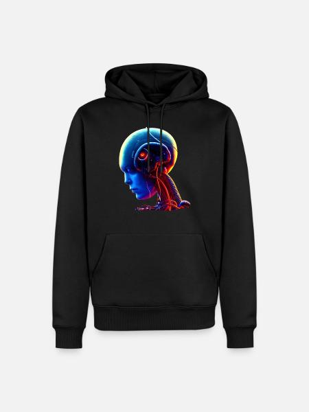 La singularité arrive - Sweat à capuche Premium bio Homme - noir