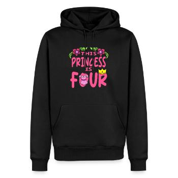 Princess Birthday For Girls 4 Years Birthday Kids - Men’s Premium Organic Hoodie - black - Front - Nico (187cm)