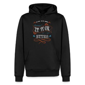 pc birthday present idea gift idea - Männer Premium Bio Hoodie - Schwarz - Vorne - Nico (187cm)
