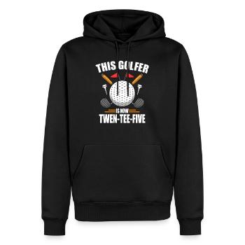 Geburtstag Golfshirts für Männer 25th Year Old Golfen - Männer Premium Bio Hoodie - Schwarz - Vorne - Nico (187cm)