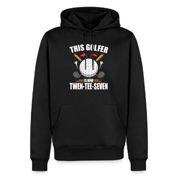 Geburtstag Golfshirts für Männer 27th Year Old Golfen - Männer Premium Bio Hoodie - Schwarz - Vorne - Nico (187cm)