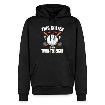 Geburtstag Golfshirts für Herren 28th Year Old Golfen - Männer Premium Bio Hoodie - Schwarz - Vorne - Nico (187cm)