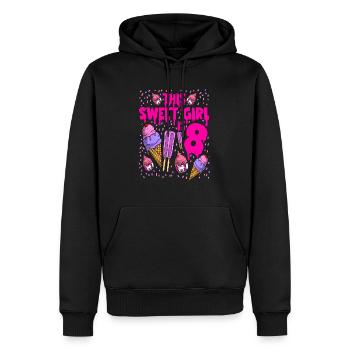 Eiscreme Geburtstag 8. Geburtstag Eisparty - Männer Premium Bio Hoodie - Schwarz - Vorne - Nico (187cm)