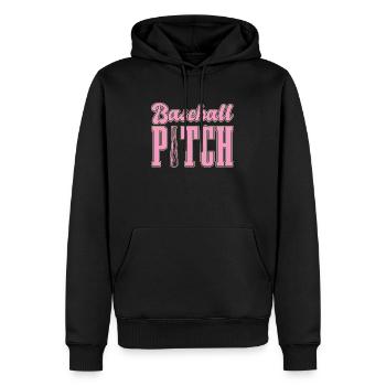 Baseball Mom Pitch Softball Mom - Männer Premium Bio Hoodie - Schwarz - Vorne - Nico (187cm)