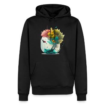 Der Miniaturwald - Männer Premium Bio Hoodie - Schwarz - Vorne - Nico (187cm)