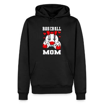 Baseball Mom für Frauen Softball Mama - Männer Premium Bio Hoodie - Schwarz - Vorne - Nico (187cm)