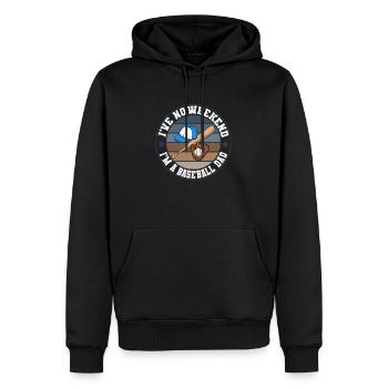 Baseball Dad Ich habe kein Wochenende Softball Dad - Männer Premium Bio Hoodie - Schwarz - Vorne - Nico (187cm)