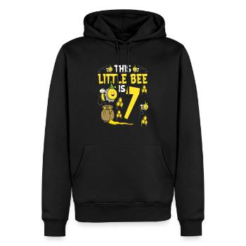 Anniversaire des abeilles pour les filles 7ème anniversaire Bee Party - Sweat à capuche Premium bio Homme - noir - Devant - Nico (187cm)