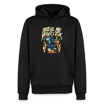 Peste Docteur Tenue Peste Docteur Masque Médicaments - Sweat à capuche Premium bio Homme - noir - Devant - Nico (187cm)