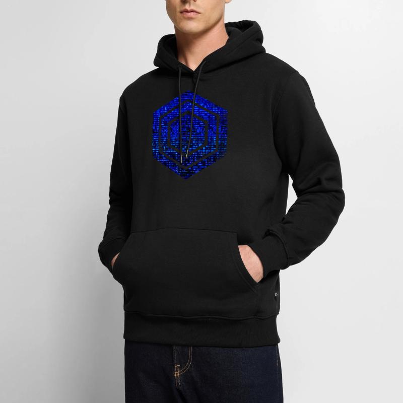 Codage géométrique du programmeur de programmation hexagonale Sweat à capuche Premium bio Homme