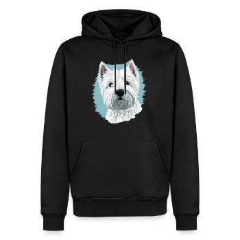 West Highland White Terrier - Männer Premium Bio Hoodie - Schwarz - Vorne - Nico (187cm)