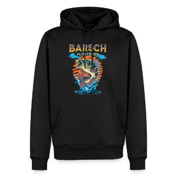 Barsch Flüsterer Raubfisch Angler Fischer Angeln - Männer Premium Bio Hoodie - Schwarz - Vorne - Nico (187cm)