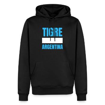 Argentinia Tigre Bibelot Souvenir - Sweat à capuche Premium bio Homme - noir - Devant - Nico (187cm)