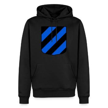 Dunkelblau - Männer Premium Bio Hoodie - Schwarz - Vorne - Nico (187cm)