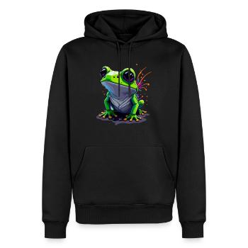 Nice frog - Men’s Premium Organic Hoodie - black - Front - Nico (187cm)