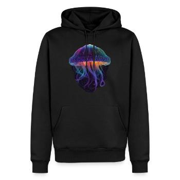 Méduse Galaxy - Sweat à capuche Premium bio Homme - noir - Devant - Nico (187cm)