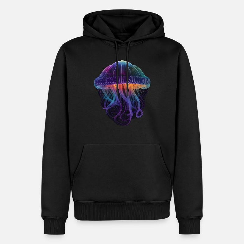 Méduse Galaxy - Sweat à capuche Premium bio Homme - noir