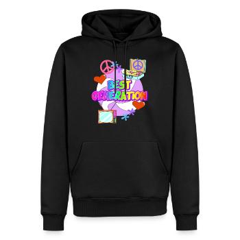 BEST GENERATION 60s - Men’s Premium Organic Hoodie - black - Front - Nico (187cm)