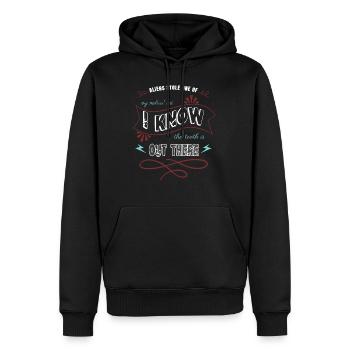 Tendance Alien Kid Citation Aliens Alien jeu de mots - Sweat à capuche Premium bio Homme - noir - Devant - Nico (187cm)
