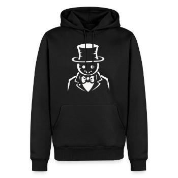 Schneemann Gent - Männer Premium Bio Hoodie - Schwarz - Vorne - Nico (187cm)