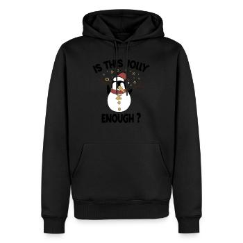 Ist das lustig genug lustig Pinguin Weihnachten - Männer Premium Bio Hoodie - Schwarz - Vorne - Nico (187cm)