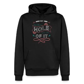 Cadeau Idée Déclaration Art Vaisseau Spatial Génial - Sweat à capuche Premium bio Homme - noir - Devant - Nico (187cm)