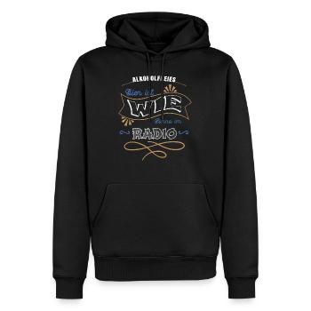 kneipe brauen trinken hopfen lustiger spruch - Männer Premium Bio Hoodie - Schwarz - Vorne - Nico (187cm)