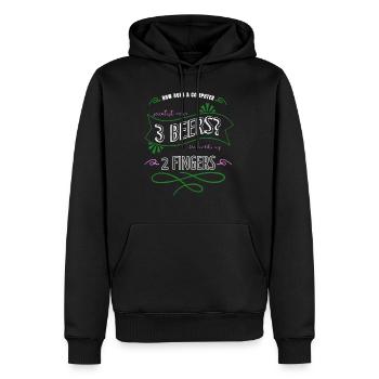 beer funny programming joke dads favorite funny - Männer Premium Bio Hoodie - Schwarz - Vorne - Nico (187cm)