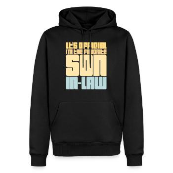 It's Official I'm The Favorite Son-In-Law Spruch - Männer Premium Bio Hoodie - Schwarz - Vorne - Nico (187cm)
