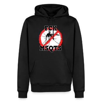 FCK msqts - Sweat à capuche Premium bio Homme - noir - Devant - Nico (187cm)