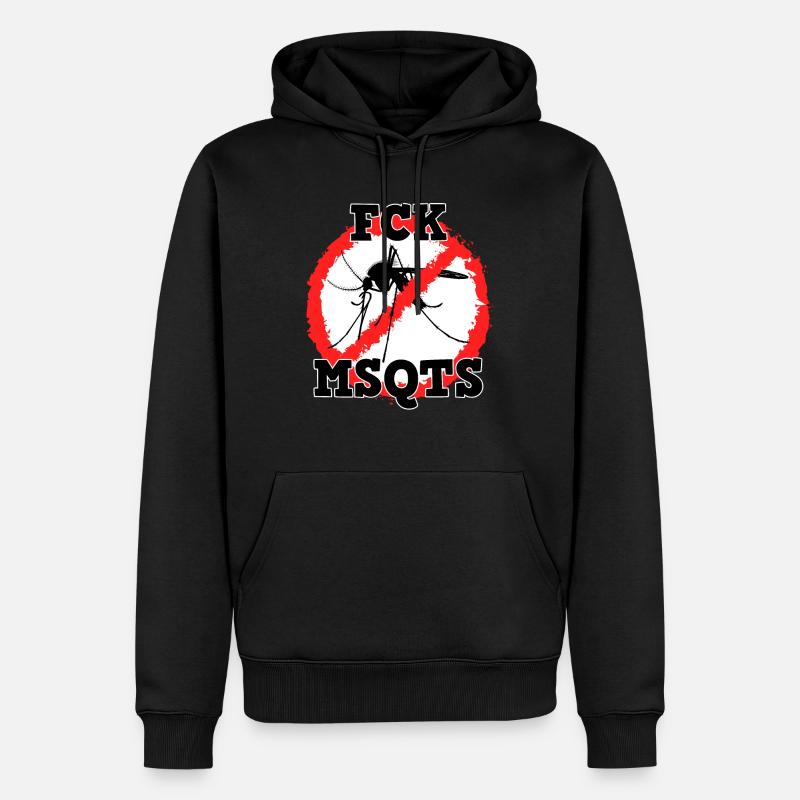 FCK msqts - Sweat à capuche Premium bio Homme - noir