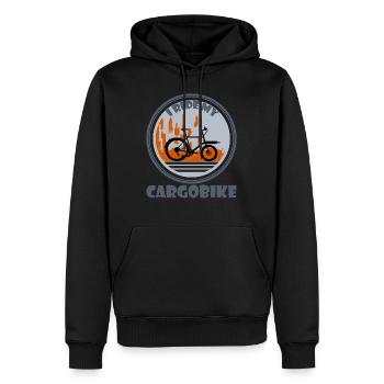 Vélo cargo City Silhouette - Sweat à capuche Premium bio Homme - noir - Devant - Nico (187cm)