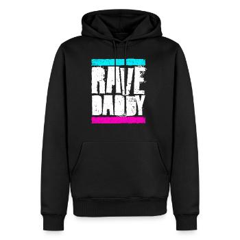 Rave Daddy EDM Techno Musik Raver Party Festival - Männer Premium Bio Hoodie - Schwarz - Vorne - Nico (187cm)