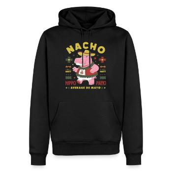 Nacho Average Hippo Fête mexicaine Cinco De Mayo - Sweat à capuche Premium bio Homme - noir - Devant - Nico (187cm)