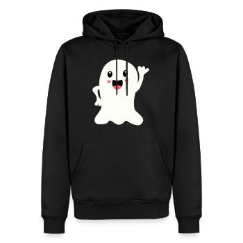 Ghost 2 - Men’s Premium Organic Hoodie - black - Front - Nico (187cm)