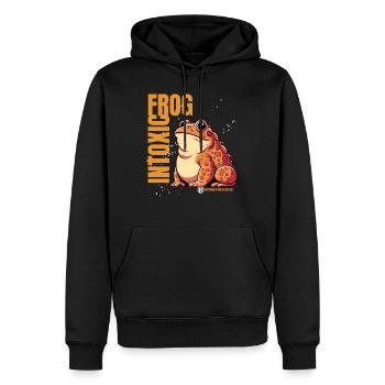 Der Froschprinz - Männer Premium Bio Hoodie - Schwarz - Vorne - Nico (187cm)