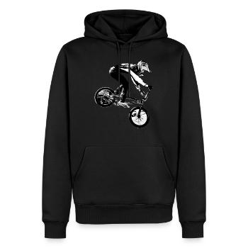 BMX (BMX) - Männer Premium Bio Hoodie - Schwarz - Vorne - Nico (187cm)
