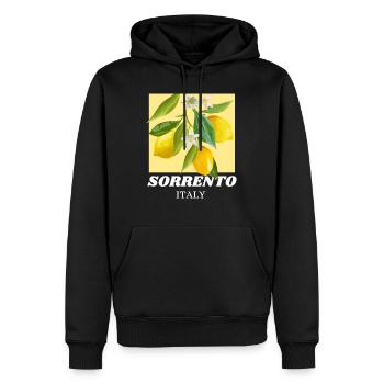 Sorrent Italien Zitrone - Männer Premium Bio Hoodie - Schwarz - Vorne - Nico (187cm)