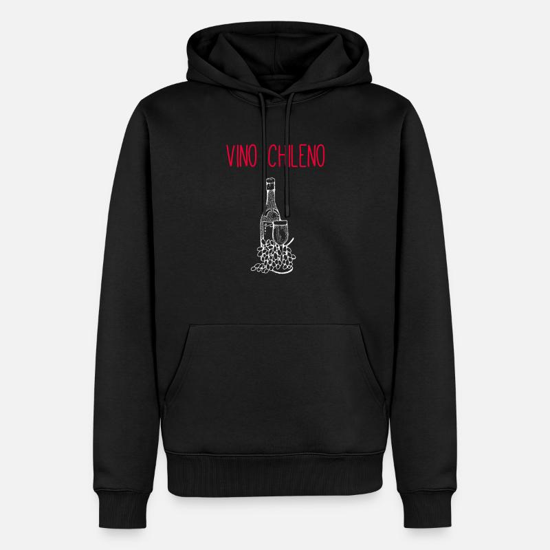 Vin chilien - Sweat à capuche Premium bio Homme - noir