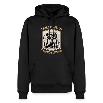 Halloween-Pärchenziele - Männer Premium Bio Hoodie - Schwarz - Vorne - Nico (187cm)