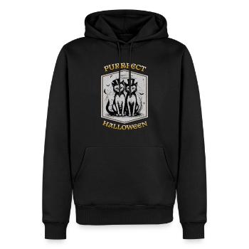 Perfektes Halloween - Männer Premium Bio Hoodie - Schwarz - Vorne - Nico (187cm)