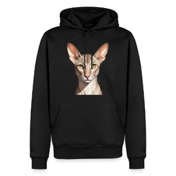 Coole orientalisch kurze Katze - Männer Premium Bio Hoodie - Schwarz - Vorne - Nico (187cm)