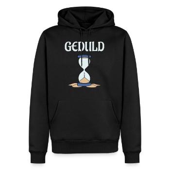 Geduld am Ende - Männer Premium Bio Hoodie - Schwarz - Vorne - Nico (187cm)