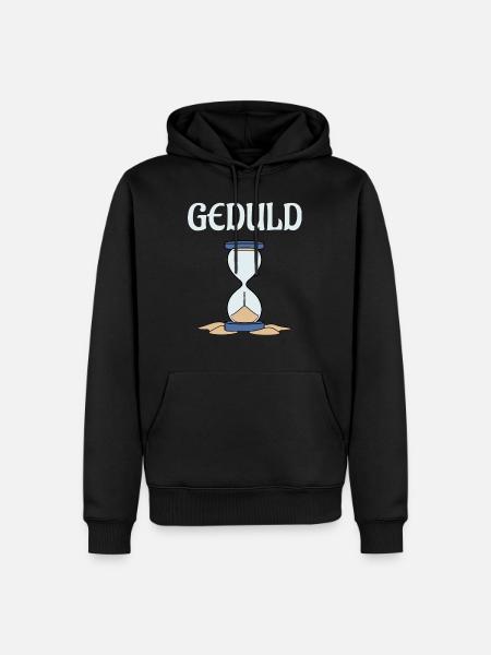Geduld am Ende - Männer Premium Bio Hoodie - Schwarz
